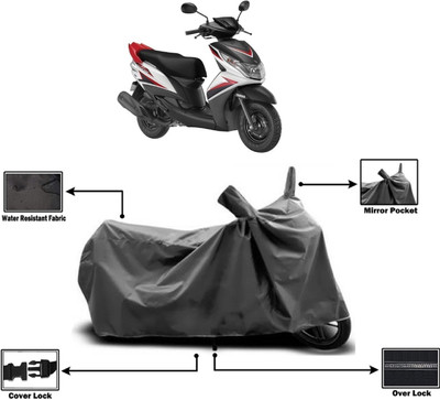 Amexride Two Wheeler Cover for Yamaha(Ray Z BS6, Grey)