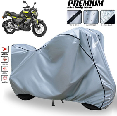 xodi Waterproof Two Wheeler Cover for Yamaha(FZ-Fi Version 3.0, Silver, Black)