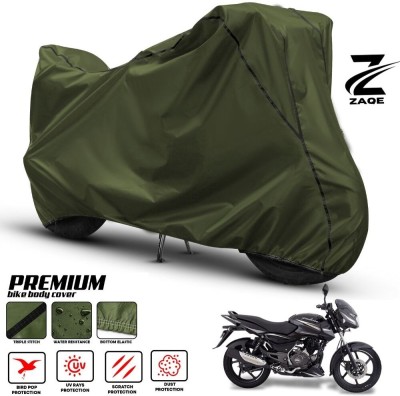 ZAQE Two Wheeler Cover for Bajaj(Pulsar 150 DTS-i, Green, Black)