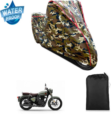 PAGORA Waterproof Two Wheeler Cover for Royal Enfield(Classic 350 Signals, Yellow)