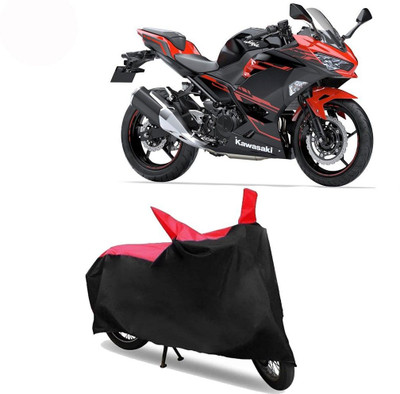 DeepShakshi AUTOMOTIVE Waterproof Two Wheeler Cover for Kawasaki(Ninja 250, Red, Black)
