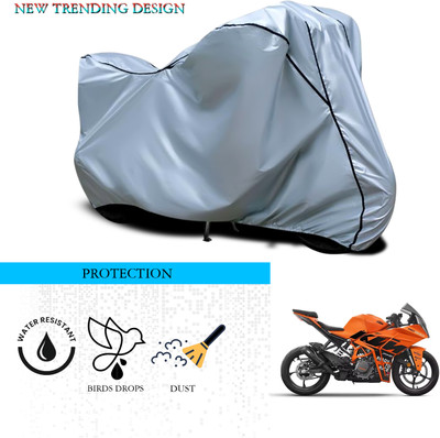 ANTHUB Waterproof Two Wheeler Cover for KTM(RC 390, Silver)