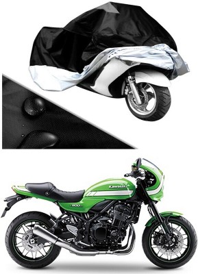 RWT Two Wheeler Cover for Kawasaki(Z900 RS Cafe Racer, Silver, Black)