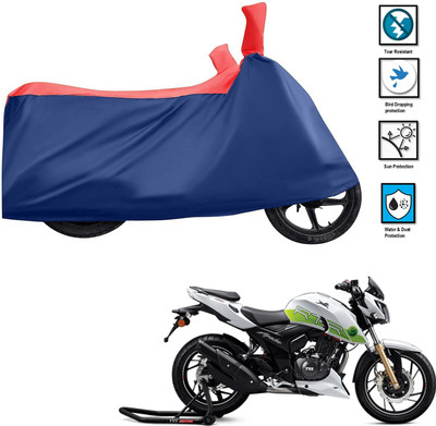 PAGORA Waterproof Two Wheeler Cover for TVS(Apache RTR 200 Fi E100, Red)