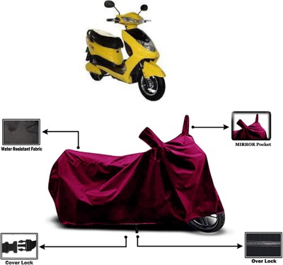 Amexride Two Wheeler Cover for Okinawa(R30 electric scooter, Maroon)