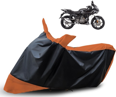 HEMSKAR Waterproof Two Wheeler Cover for Bajaj(Pulsar 180 DTS-i, Orange)