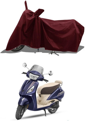 KEDIT Two Wheeler Cover for TVS(Jupiter Grande BS6, Maroon)