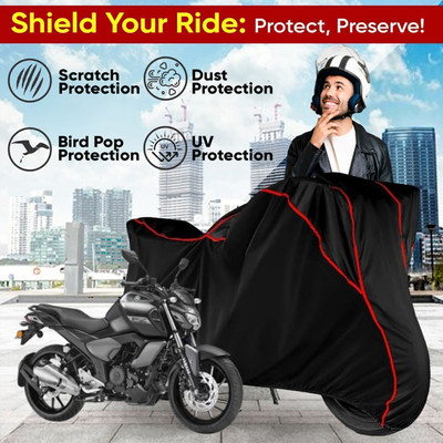 Shiv Kanha Waterproof Two Wheeler Cover for Yamaha(FZ, Black)