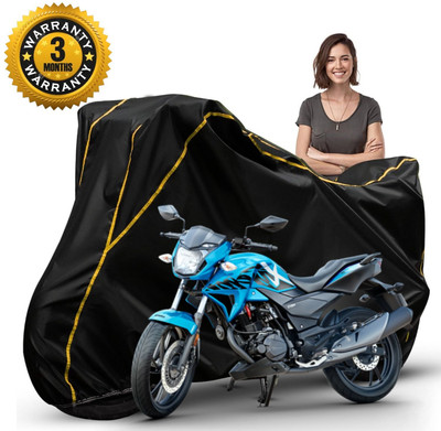 KroniX Waterproof Two Wheeler Cover for Hero(CBZ, Black, Yellow)