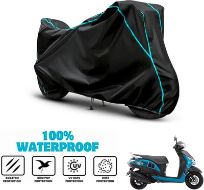 ANTHUB Waterproof Two Wheeler Cover for Yamaha(Alpha, Black)