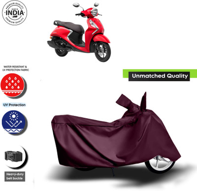 WMIZEXA Waterproof Two Wheeler Cover for Yamaha(Fascino 125 FI, Maroon)