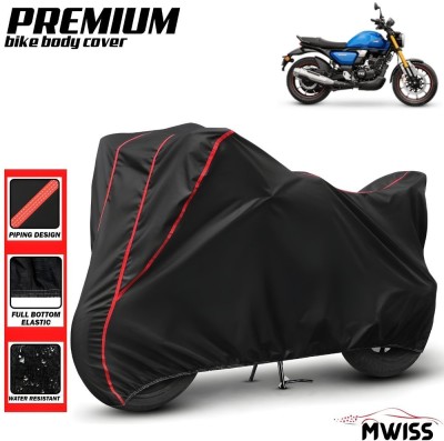 Mwiss Waterproof Two Wheeler Cover for TVS(Black, Red)