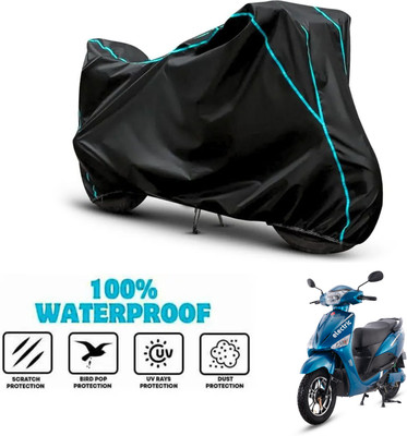 ANTHUB Waterproof Two Wheeler Cover for Hero(Electric Optima, Black)