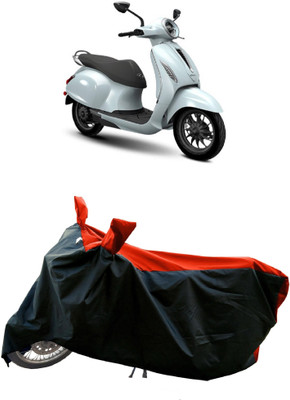 DeepShakshi AUTOMOTIVE Waterproof Two Wheeler Cover for Bajaj(Chetak, Red)