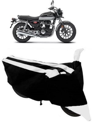 GANPRA Two Wheeler Cover for Honda(Hness CB350, Black, White)