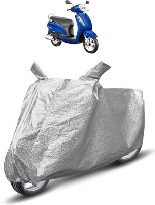MOCKHE Waterproof Two Wheeler Cover for Suzuki(Access 125, Silver)