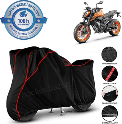 pocket bazar Waterproof Two Wheeler Cover for KTM(790 Duke BS6, Black)