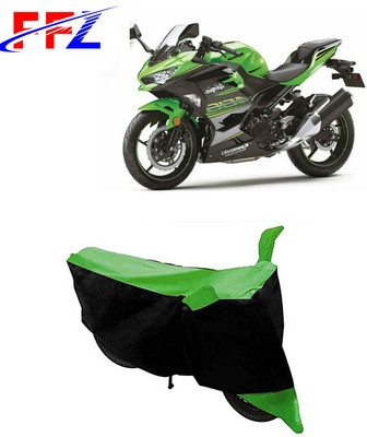 FFZ Two Wheeler Cover for Kawasaki(Ninja 400, Black, Green)