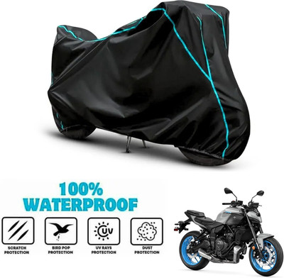 ANTHUB Waterproof Two Wheeler Cover for Yamaha(MT 07, Black)