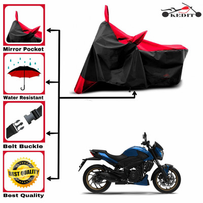 KEDIT Two Wheeler Cover for Bajaj(Dominar 400 BS6, Red, Black)