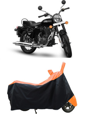 Coxtor Waterproof Two Wheeler Cover for Royal Enfield(Bullet 350 New, Orange)
