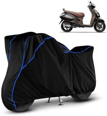 DeepShakshi AUTOMOTIVE Waterproof Two Wheeler Cover for TVS(Jupiter, Black, Blue)