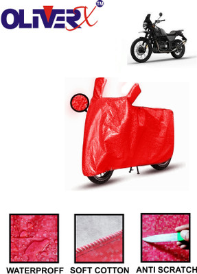 OliverX Waterproof Two Wheeler Cover for Royal Enfield(Himalayan, Red)