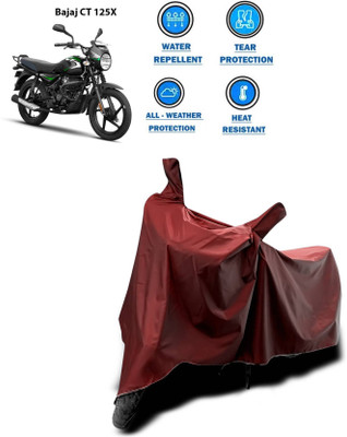 AASHTIK MART Two Wheeler Cover for Bajaj(CT 125X, Maroon)
