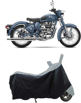 Coxtor Waterproof Two Wheeler Cover for Royal Enfield(Classic Squadron, Grey)