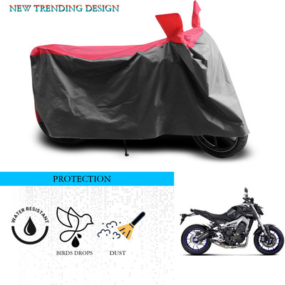 ANTHUB Waterproof Two Wheeler Cover for Yamaha(MT-09, Grey, Red)