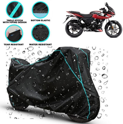 kerwa Waterproof Two Wheeler Cover for Bajaj(Pulsar 220F, Black)