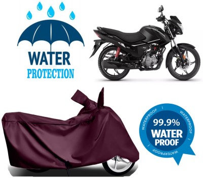 RTS COLLECTIONS Waterproof Two Wheeler Cover for Hero(Glamour i3s, Maroon)