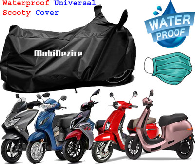 Mobidezire Waterproof Two Wheeler Cover for Hero Electric(Electric Cruz, Black)