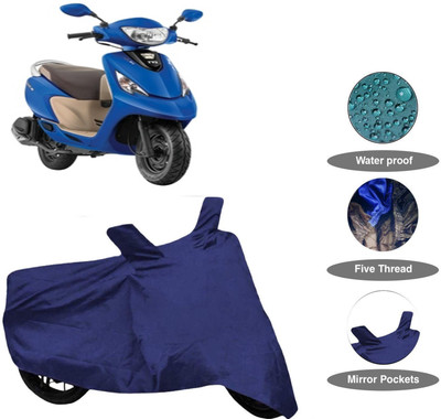 SK AUTO Waterproof Two Wheeler Cover for TVS(Scooty Zest 110, Blue)