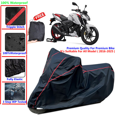 SThanaveX Waterproof Two Wheeler Cover for TVS(Apache RTR 165 RP, Black)