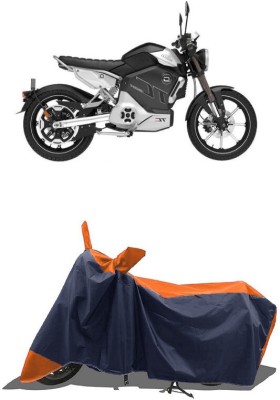 SUGASHRI Waterproof Two Wheeler Cover for Revolt(RV Cafe Racer, Orange, Blue)