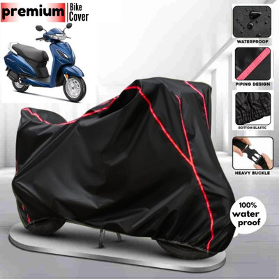 OliverX Waterproof Two Wheeler Cover for Honda(Activa 125, Black, Red)