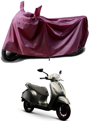 APNEK Waterproof Two Wheeler Cover for Bajaj(Urbanite Chetak BS6, Maroon)
