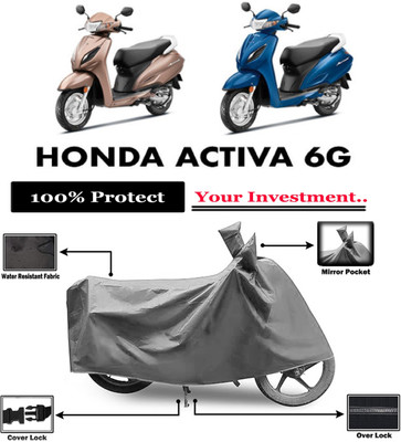 Amexride Two Wheeler Cover for Honda(Activa 6G, Grey)