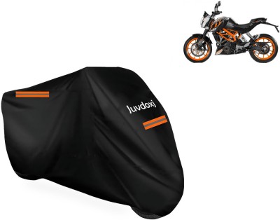 Juvdoxj Waterproof Two Wheeler Cover for KTM(Duke 390 ABS, Black)