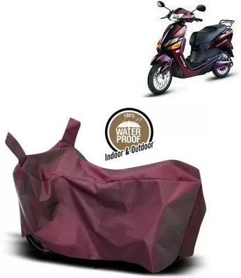 OliverX Waterproof Two Wheeler Cover for Hero(Electric Optima Plus, Maroon)