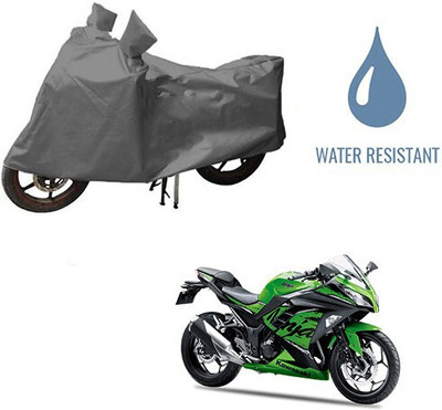 DeepShakshi AUTOMOTIVE Waterproof Two Wheeler Cover for Kawasaki(Ninja 300, Grey)