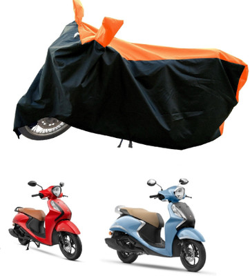 DeepShakshi AUTOMOTIVE Waterproof Two Wheeler Cover for Yamaha(Fascino 125, Orange)