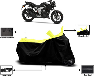 Amexride Two Wheeler Cover for TVS(Apache RTR 160 4V, Yellow)