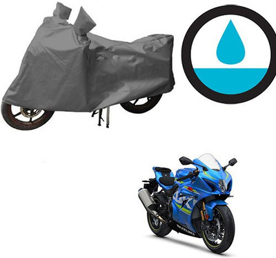 DeepShakshi AUTOMOTIVE Waterproof Two Wheeler Cover for Suzuki(GSX, Grey)