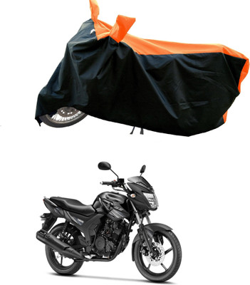 Mdstar Waterproof Two Wheeler Cover for Yamaha(SZ RR V2.0 BS6, Orange, Black)