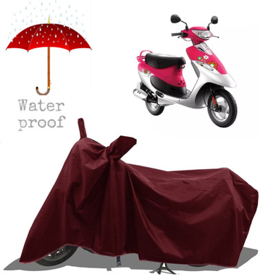 OIYUQA Two Wheeler Cover for TVS(Pep Plus BS6, Maroon)
