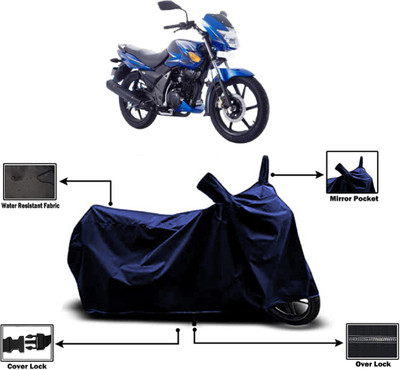 Amexride Two Wheeler Cover for TVS(Flame 125, Blue)