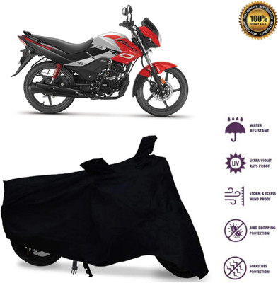 WMIZEXA Waterproof Two Wheeler Cover for Hero(Passion Pro i3S, Black)