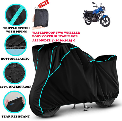 OliverX Waterproof Two Wheeler Cover for Bajaj(Discover 100 DTS-i, Black)